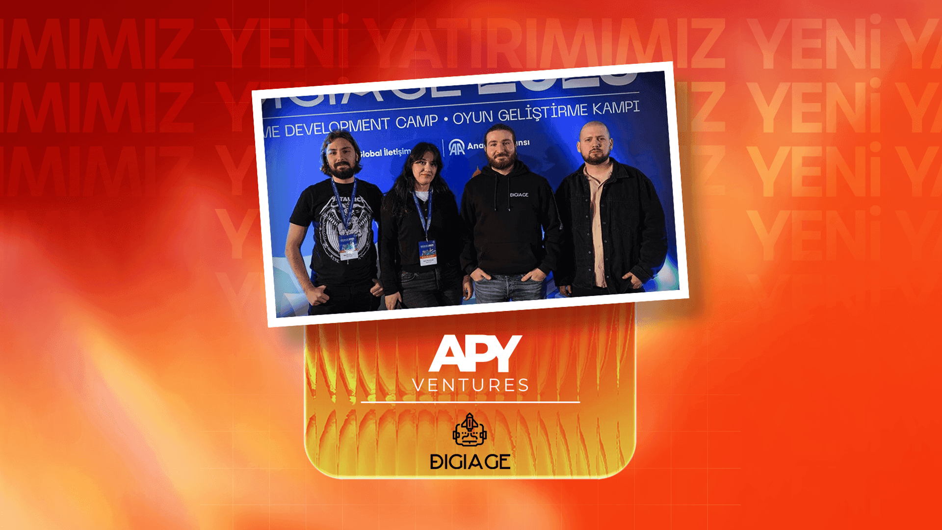 Oyun sektörüne odaklanan DIGIAGE, APY Ventures'tan 500 bin dolar yatırım aldı.